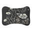 Tapis noir et blanc à motif floral 1 pièce