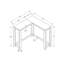 Console de table d'appoint étroite taupe, coin d'entrée pour la chambre à coucher de salon, table de construction moderne stable, console solide-131576541