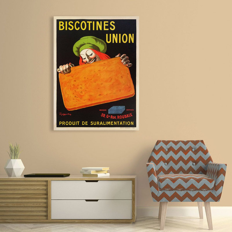 Biscotines Union by Leonetto Cappiello - Wrapped Canvas Print, 70cm H x 50cm W x 4cm D
