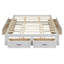 Lit plateforme grand à 6 tiroirs, sans cadre de rangement pour la tête de lit, blanc antique-1597652078-1597652075