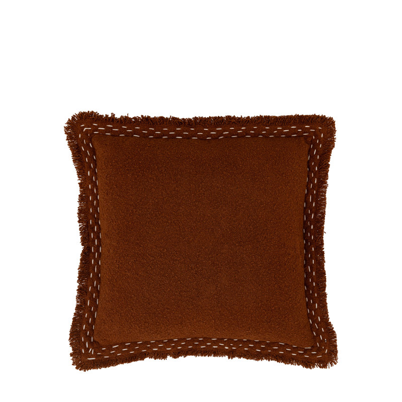 Textured Weave Cushion, Rust