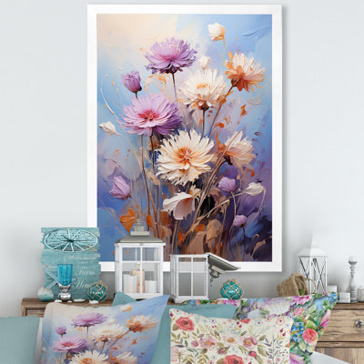 Bleu et mauve, symphonie de bleuets sur toile