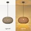 Luminaire suspendu en rotin Globe pour salle à manger, couloir et salon-325585457