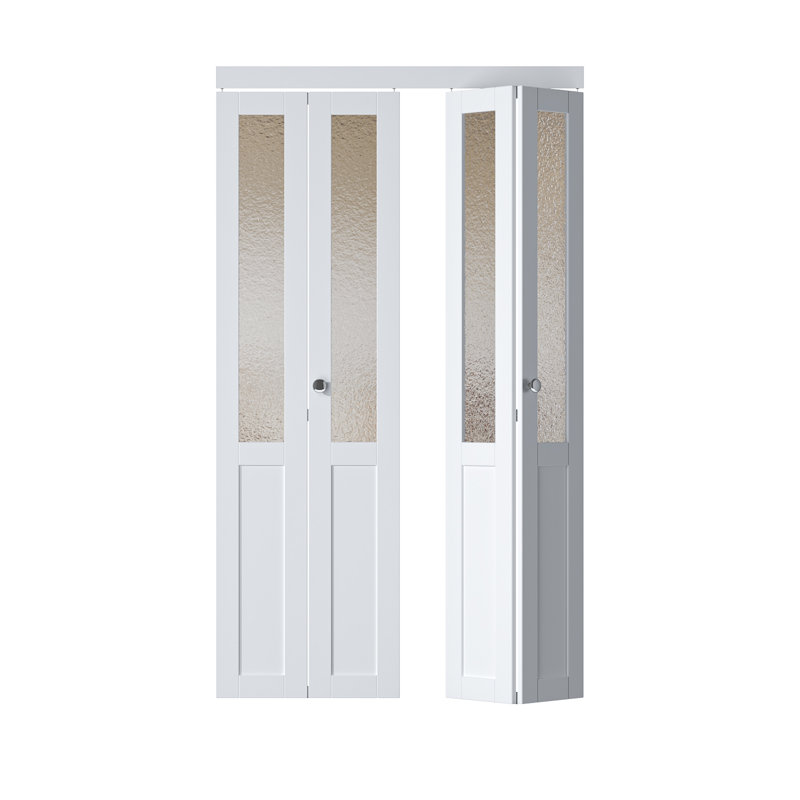 Porte pliante en verre avec quincaillerie d'installation, 48 po x 80 po