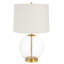 Lampe de table en verre et métal Hurley avec interrupteur à 3 voies 