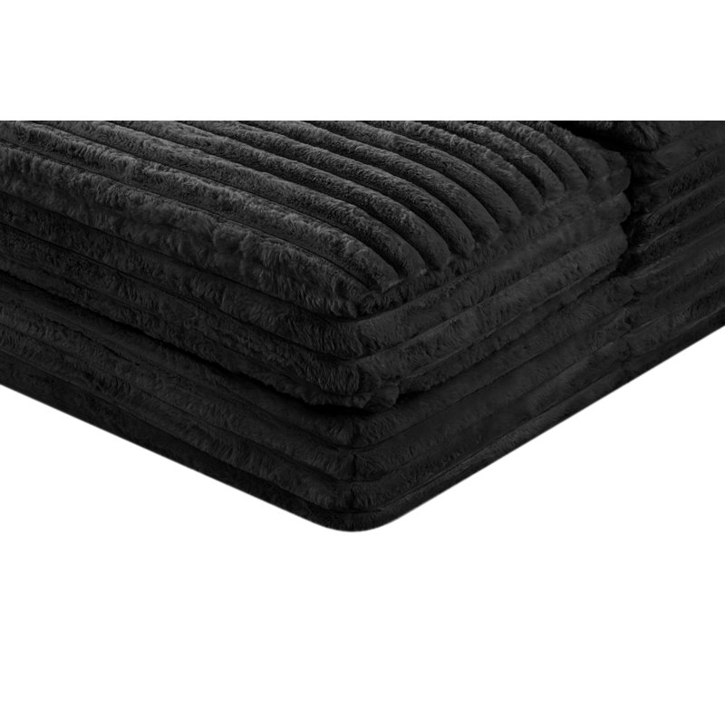 Méridienne extra large Plush, Noir