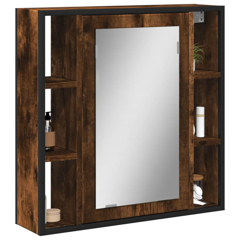 Armoire de salle de bain vidaXL, Chêne fumé