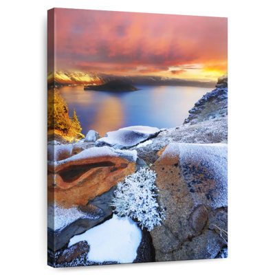 Alvord Crater Lake Morning Snow