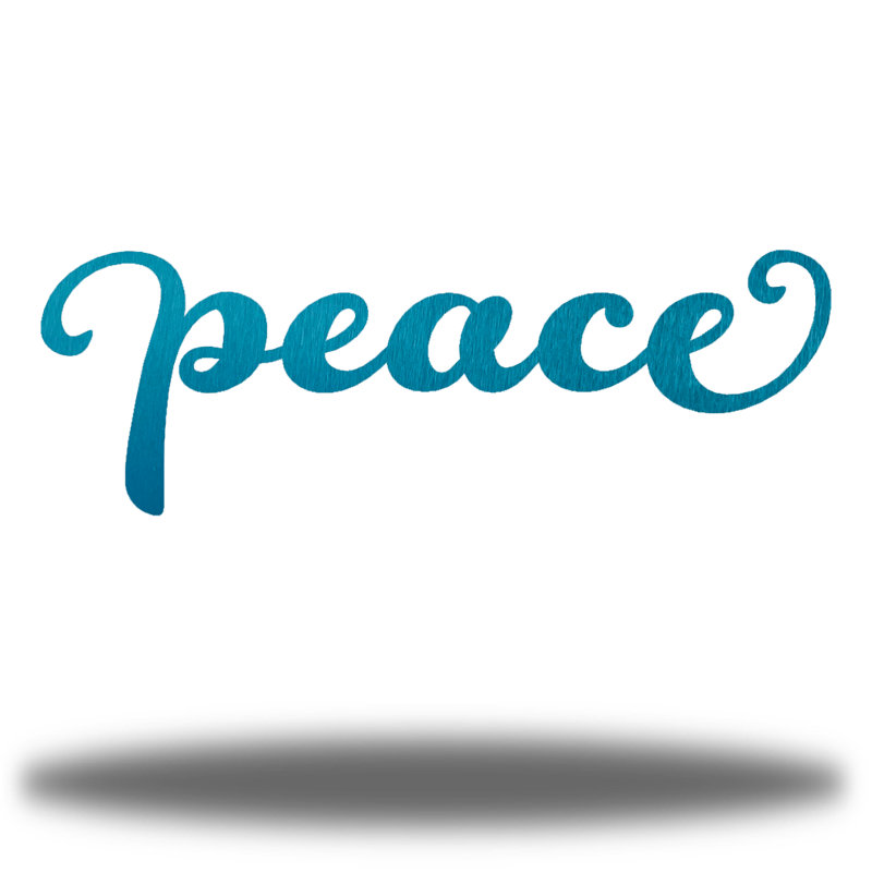 Estabanez Peace Décor, Bleu sarcelle, H 12 po x l 36 po x P 0,01 po