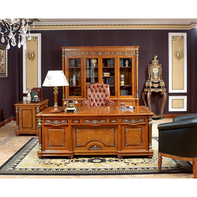 Bibliothèque standard en bois massif H 82,7 "x l 90,6" Leonor