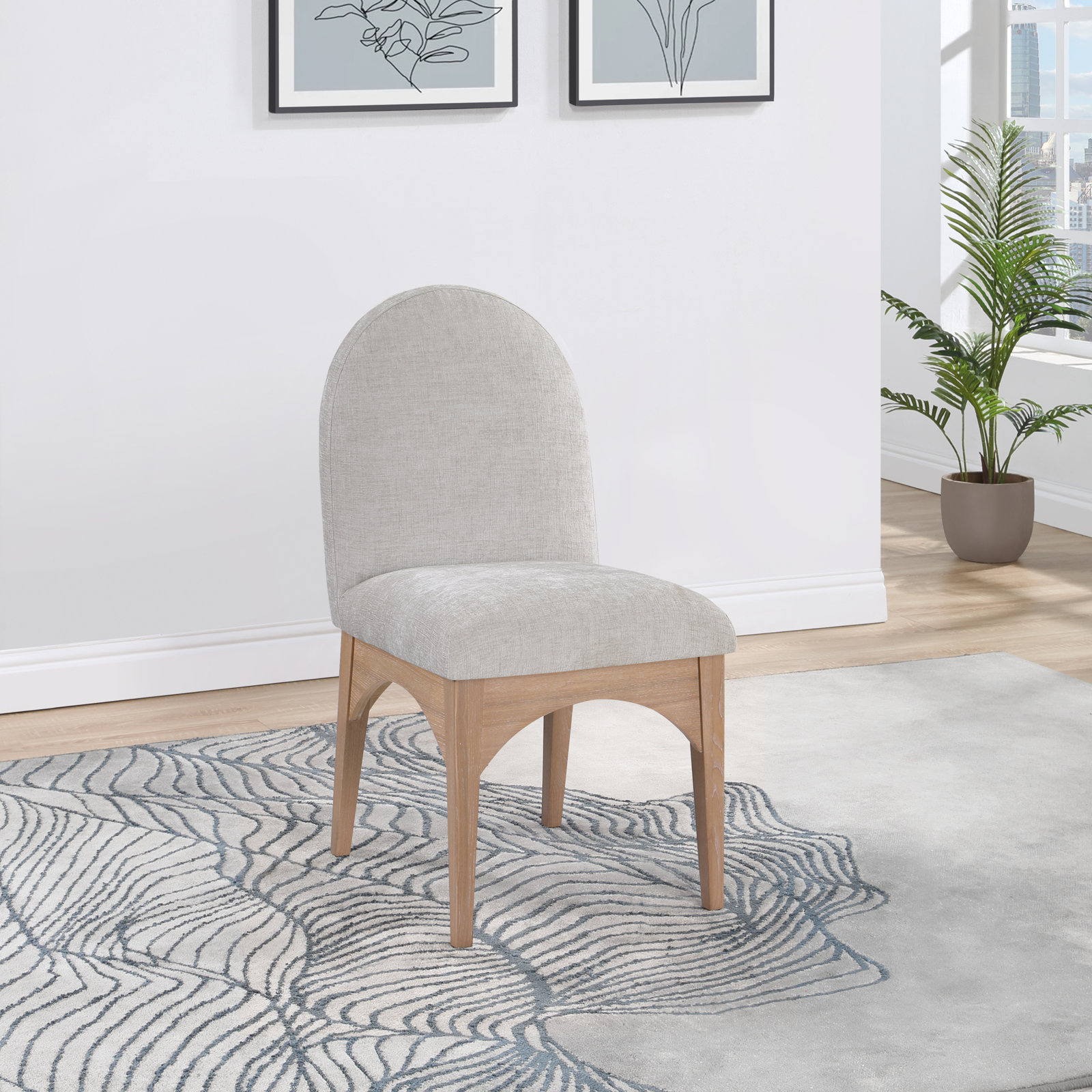 Waldorf Side Chair, Natural, Gray