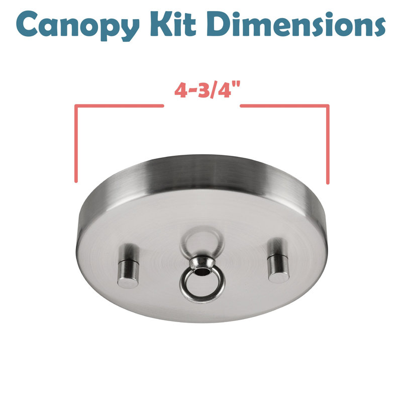 Brushed Nickel Circular Chandelier Canopy Kit with Hardware