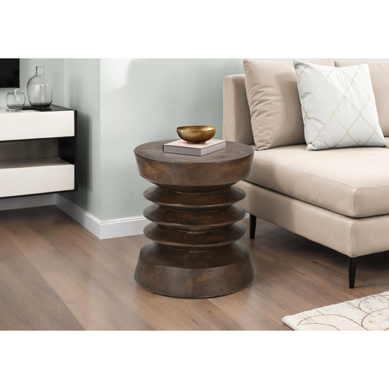 Table d'appoint d'extérieur moderne 25 "h, Noyer