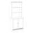 Bookcase with Adjustable Shelves, 5-Tier Multi-Depth Bookshelf with Door, Open Shelf Organizer with Adjustable Open Shelves and Storage Cabinets, Cream, 72.5 Inch-67787789-67787779