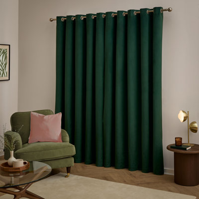 The Ultimate Velvet Polyester Blackout Grommet / Eyelet Curtain Panel Pair