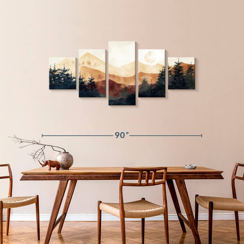  «Sierras», paysage abstrait, H 36 po x l 80 po