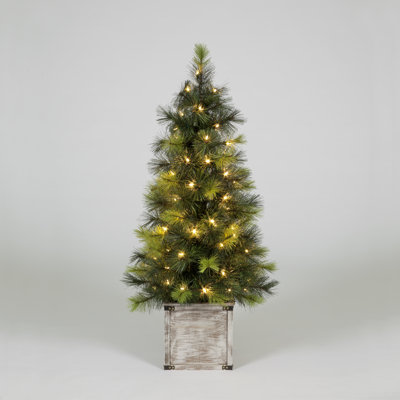 Künstlicher Weihnachtsbaum 120 cm Grün mit 70 LED-Leuchten