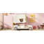 Lit voiture simple en bois avec oreiller et toile de plafond, naturel-650802503