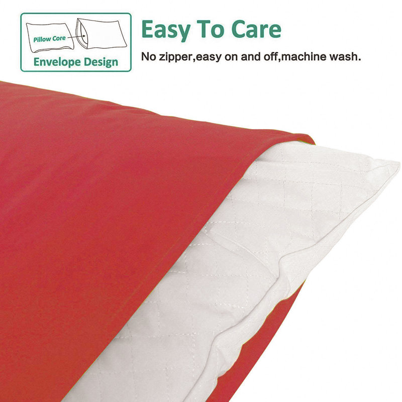 Luxe Microfiber Cover Body Pillow, Wine Red