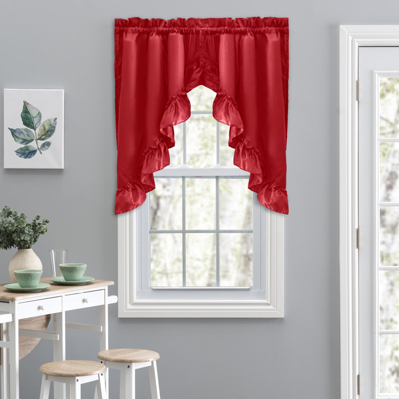 Ellis Swag Window Valance, Red