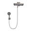 Pomme de douche rectangulaire réglable à double pression à haute pression 12 po avec douchette à 6 jets avec filtre-110379266