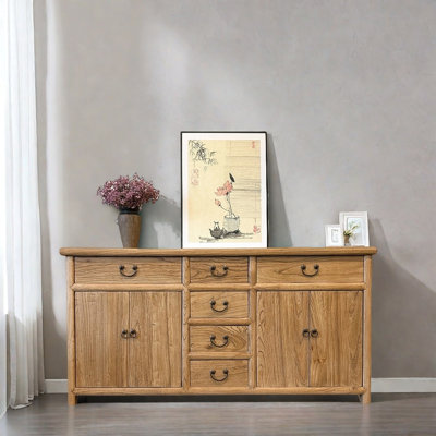 Armoire console en bois d'orme massif