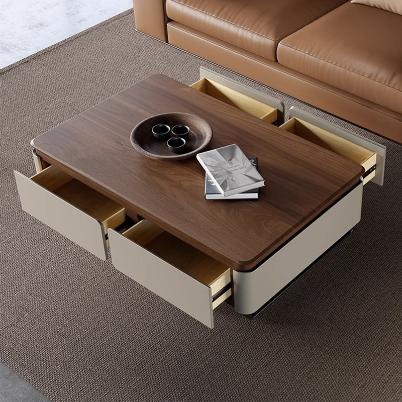 Table basse rétro à conception simple, H 16,5 po x L 51,2 po x l 27,6 po