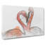 Two Loving Flamingos In Abstract - Wrapped Canvas-55300071
