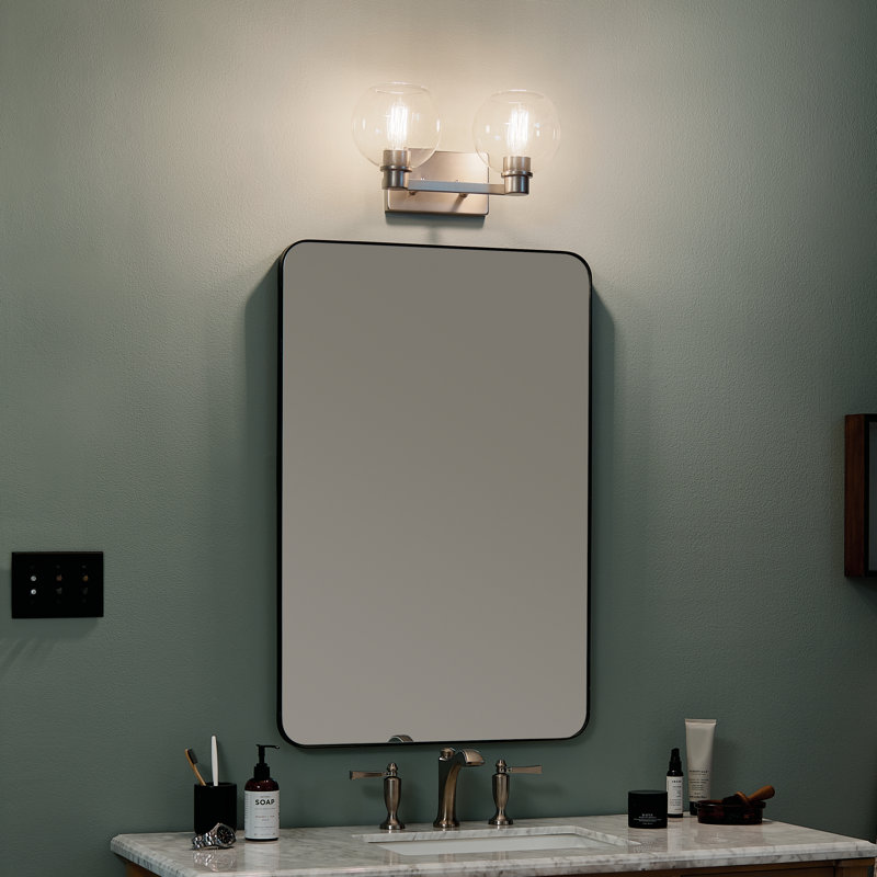 Éclairage pour meuble-lavabo 2 lumières Hoover, Nickel brossé