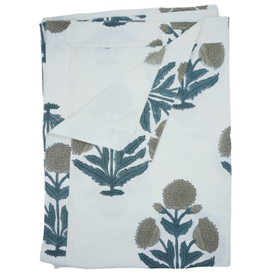 Serviettes de table durables à motif floral de 18 po x 18 po Fab divine, Badacha, gris