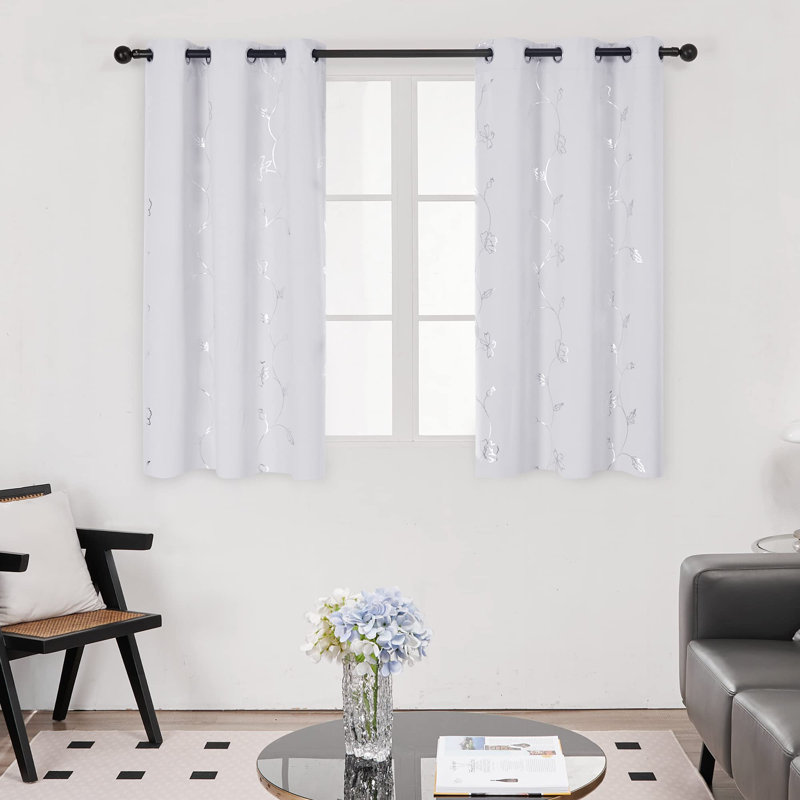 Room Darkening Curtain Pair, 42" W x 54" L, Dark Gray