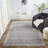 Jolene Oriental Performance Area Rug in Gray/Ivory-744359050
