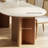 Modern 71" Retangular Dining Table for 6, Solid Wood Legs, Stone Table-top