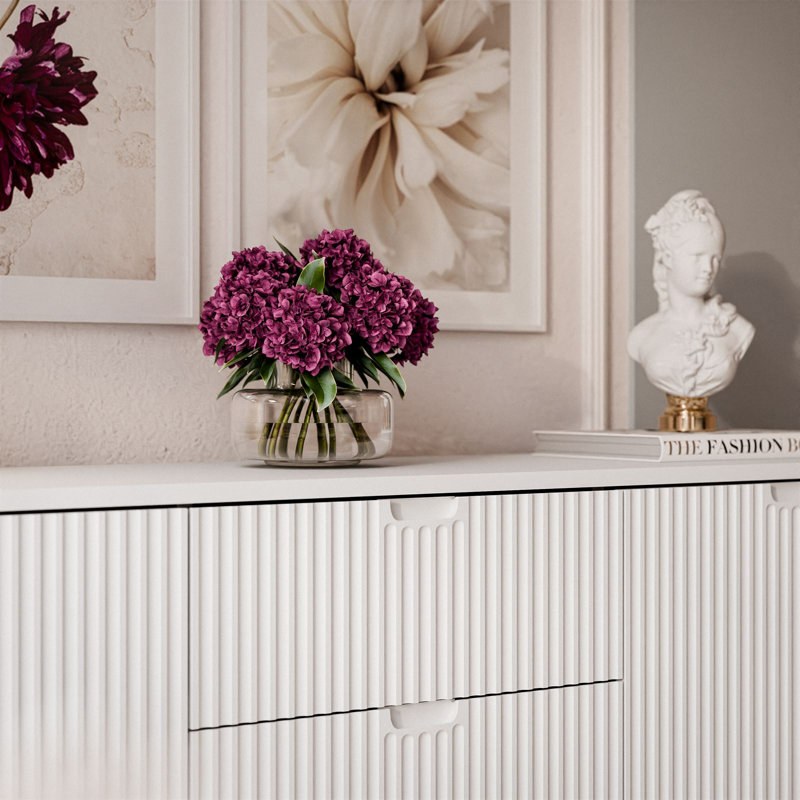 Mandloi Sideboard with 3 Drawers and 2 doors, White