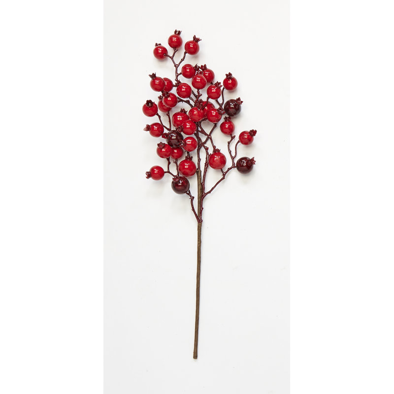 17" Artificial Red Berries Holiday Spray