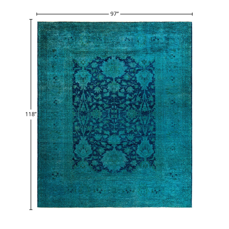 Overyed One-of-a-Kind Rectangle 8'1" X 9'10" Hand Knotted Area Rug