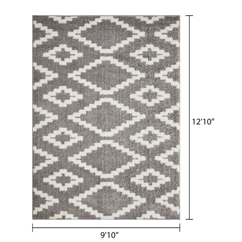 Ishrana Performance Geometric Indoor Rug, Rectangle 9'10" x 12'10"