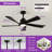 Karlena 52'' Modern Large Ceiling Fan With Led Lights And Remote Control, App, Timer, Memory-1618840100