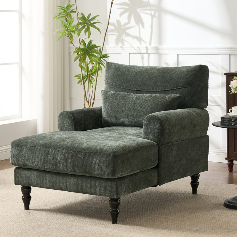 Chaise longue moderne, Vert