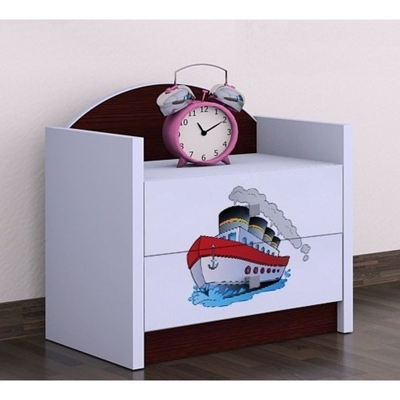 Jadyn 2 Drawer Nightstand, Dark Brown