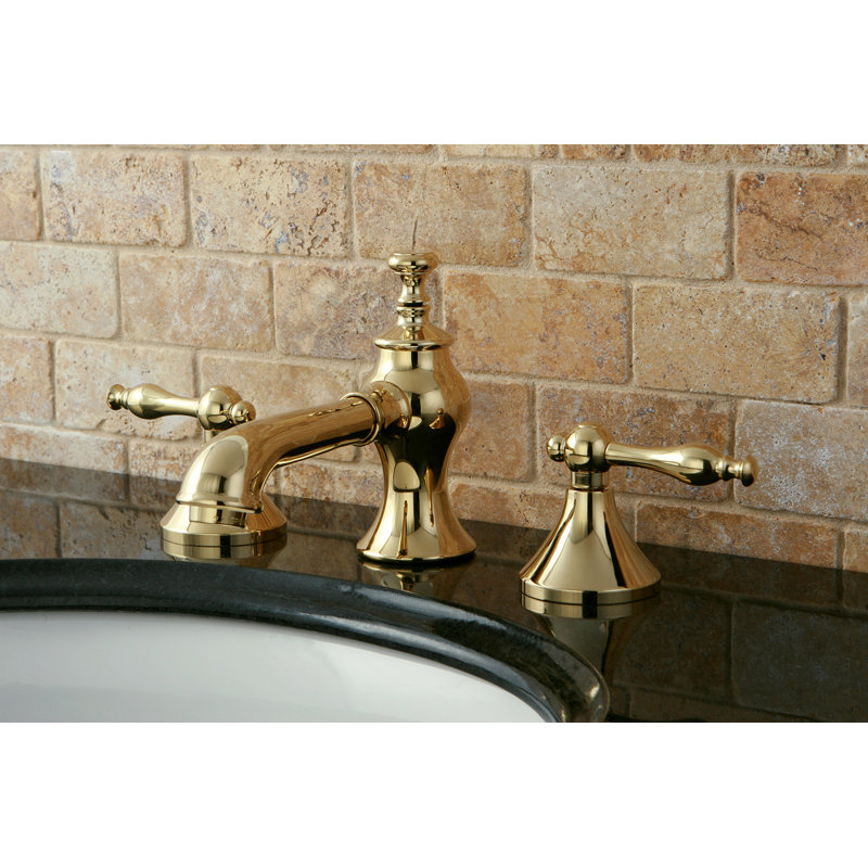 Robinet de salle de bain espacé Kingston, Laiton poli