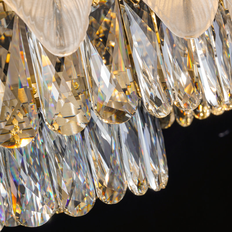 Feather Elegant Adjustable Crystal Chandelier