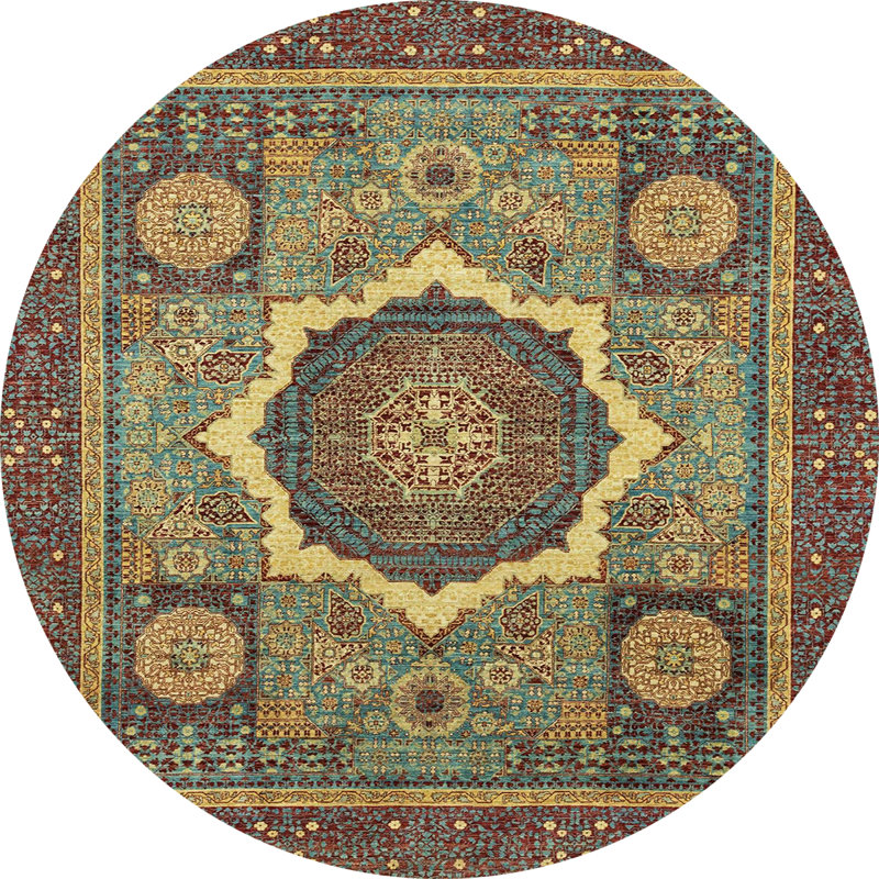 Abstract Indoor Rug, Round 3'