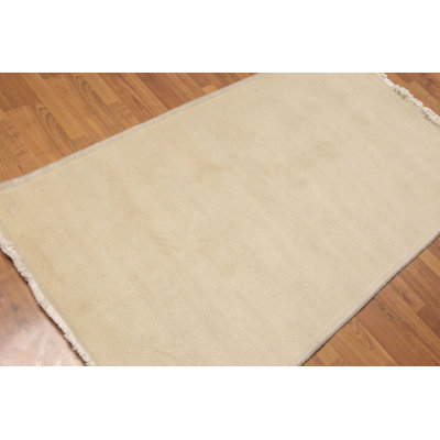 Tapis zone en laine noué la 3 pi x 4 pi 6 po one-of-kind Herndon