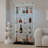 Tempered Glass Display Cabinet,Wine Cabinet, Storage Cabinet,File Cabinet,With Bluetooth LED Strip,Can Be Controlled By Remote Control Or Mobile APP,Swivel Casters,Can Be Placed Anywhere, Color:Black-1501202797