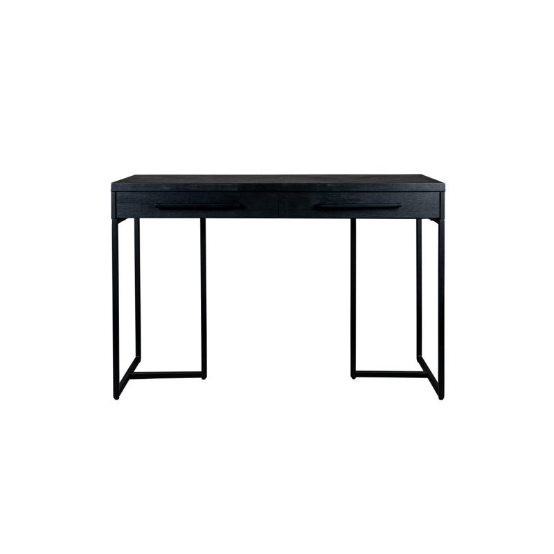 Class 47'' Solid Wood Top Console Table, Black