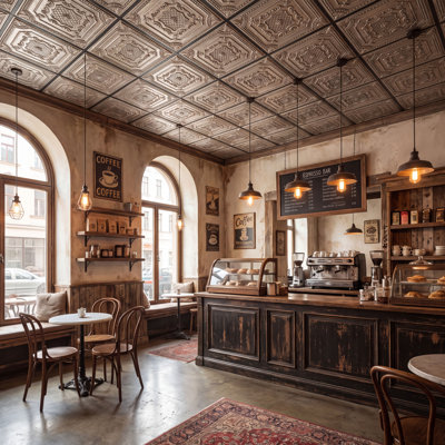 Pavillon élisabéthain de 2 pi x 2 pi Tuile de plafond à poser ou à coller