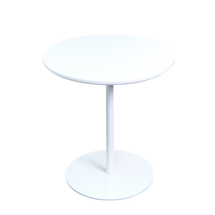 Ares Pedestal End Table in White