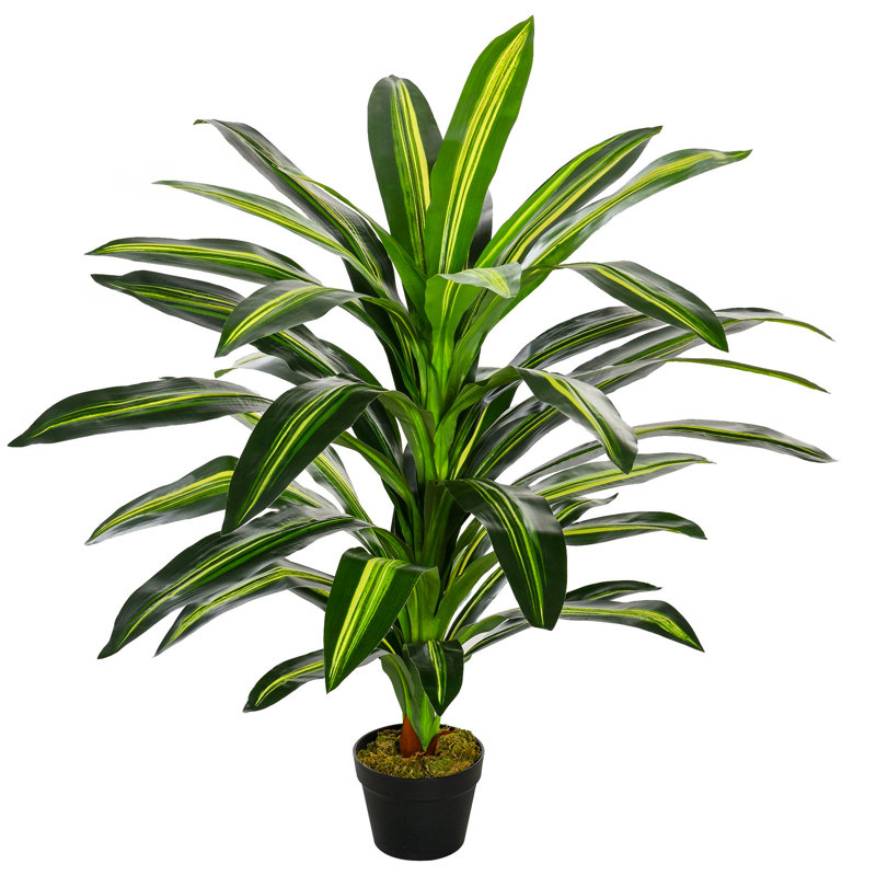 110cm Faux Dracaena Tree in Cement Pot