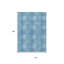Tapis intérieur lavable 10 pi x 14 pi bleu ciel et bleu médaillon floral